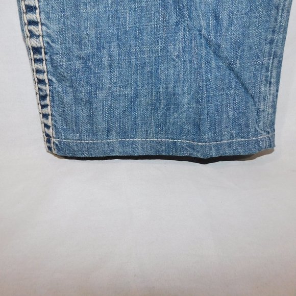 Silver Mens 34 / 32 Flap Jeans Blue Loose Fit Straight Leg Distressed - Picture 9 of 15